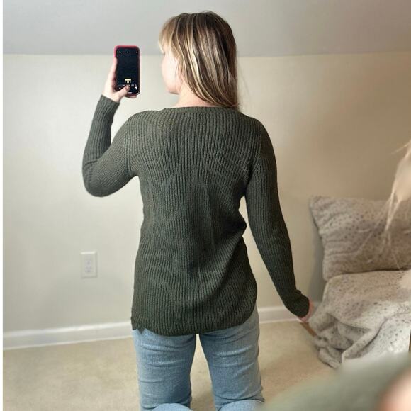 Merona: Green Crewneck Sweater - Picture 2 of 5